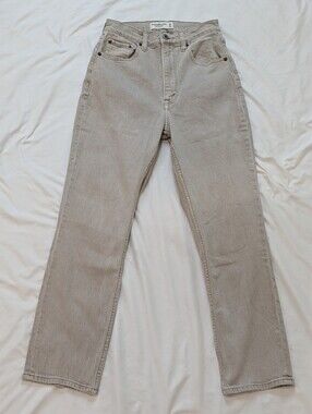 Abercrombie & Fitch The Ankle Straight Ultra High-Rise Curve Love Jeans Size 25